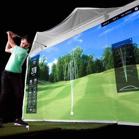 Image of HomeCourse® Golf ProScreen 180 - Retractable Golf Simulator Projector Screen - StrikinGolf
