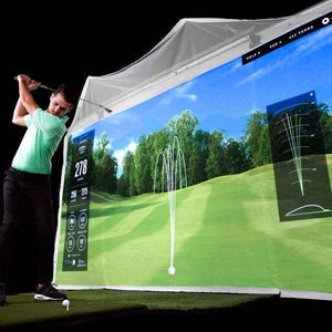 HomeCourse® Golf ProScreen 180 - Retractable Golf Simulator Projector Screen - StrikinGolf